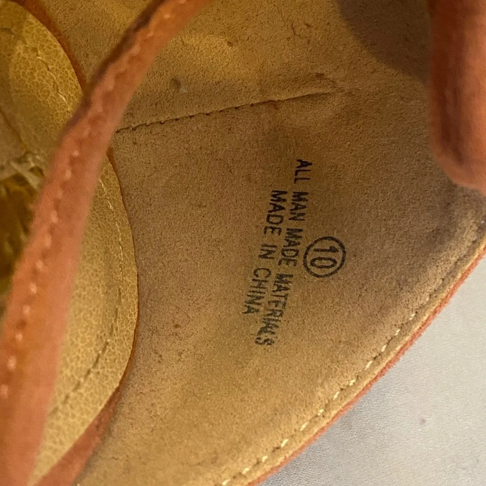 ILIANA Women's Coral Suede Lace Up Wedge Heels Size 10‎